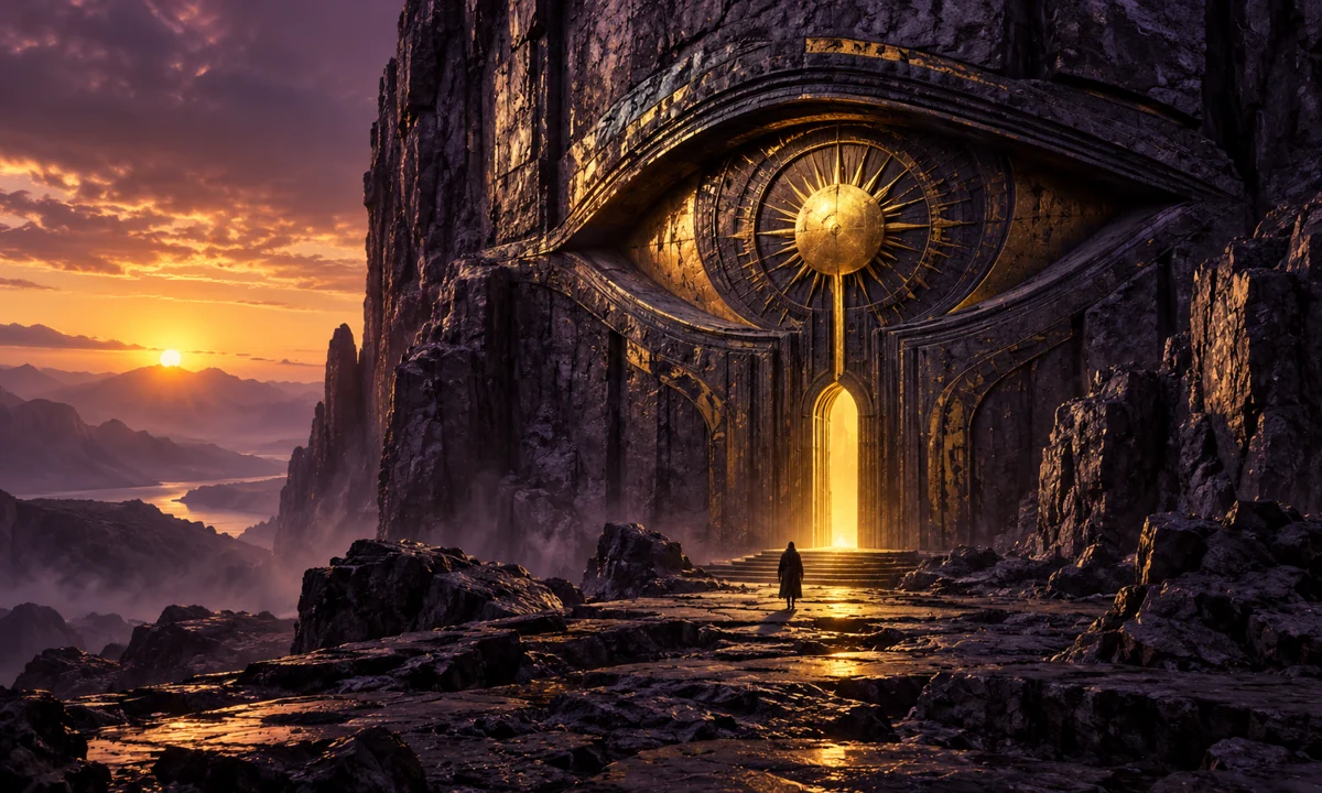 Un ojo y una puerta iluminada que sugieren una nueva perspectiva